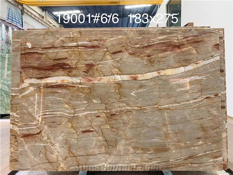 Nacarado Quartzite With Brown Waves Stone Slabs