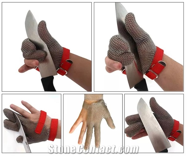 5 Fingers Chainmail Mesh Gloves Ring Mesh Gloves