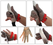 5 Fingers Chainmail Mesh Gloves Ring Mesh Gloves