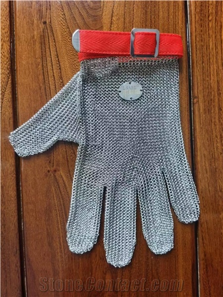 Cut Resistant Stainless Steel Ring Mesh Safty Gloves
