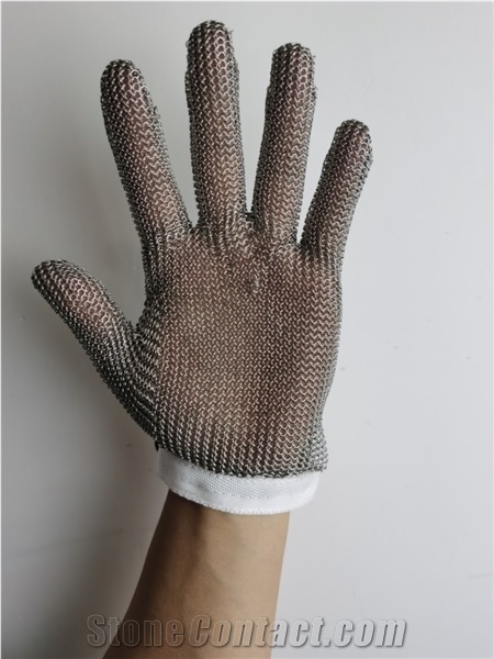 Stainless Steel 5 Fingers Chainmail Ring Mesh Gloves