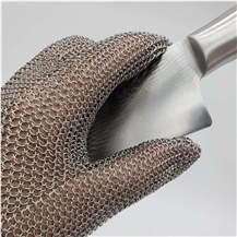 Stainless Steel Ring Mesh Gloves Anti Cutting