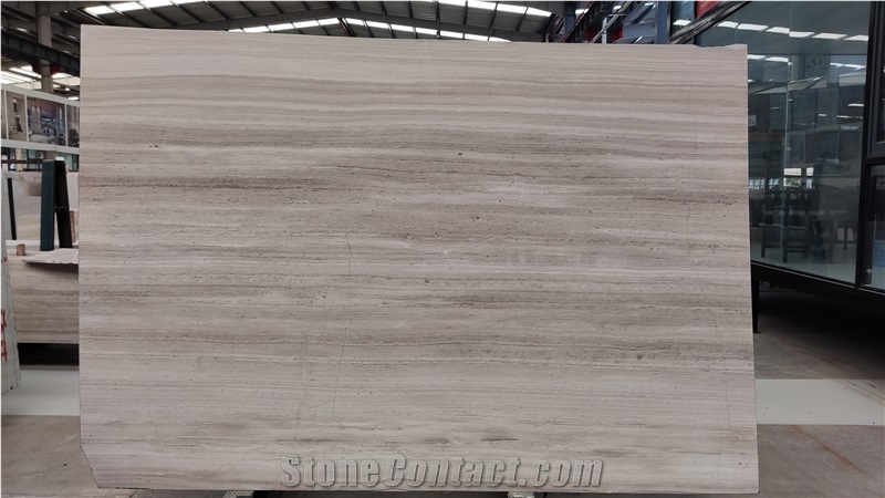 Chinese Ash Grey Wooden Vein Polished Slab Tiles