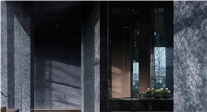 Matrix  Black Granite Polished Slab Tile