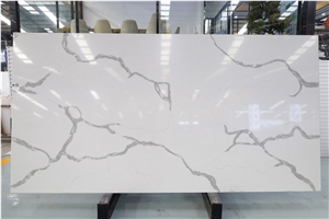 Popular White Calacatta Quartz Slab