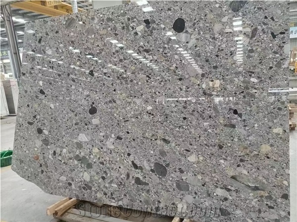 Italy Grey Conglomerate Slabs