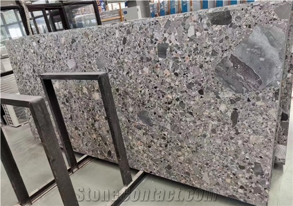 Italy Grey Conglomerate Slabs