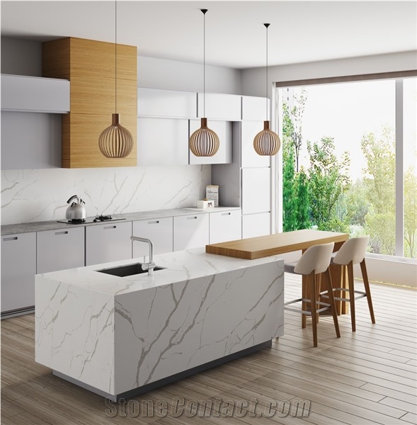 Calacatta Itally Quartz Slabs Artificial Marble Slabs