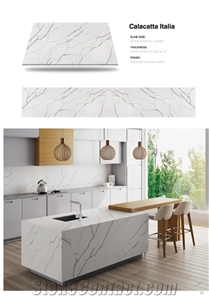 Calacatta Itally Quartz Slabs Artificial Marble Slabs