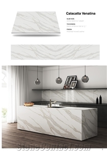 Calacatta Venatina Quartz Slabs Quartz Agglomerate Slabs