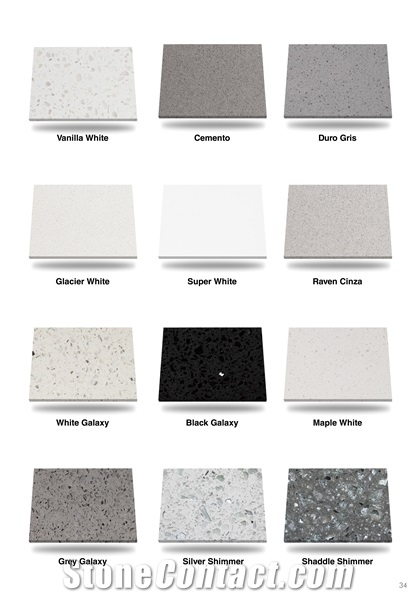 IS019 Grey-Galaxy Quartz Slabs Tiles
