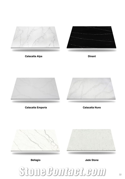 IS019 Grey-Galaxy Quartz Slabs Tiles