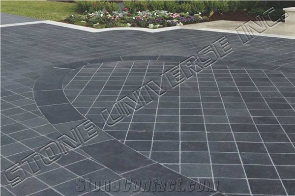 Antique Black Limestone Pavers For Driveway
