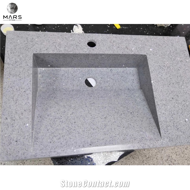 Terrazzo Bathroom Countertop Vanity Top With Sink