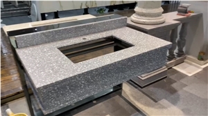 Terrazzo Bathroom Countertop Vanity Top With Sink