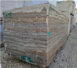 Silver Brown Travertine Blocks