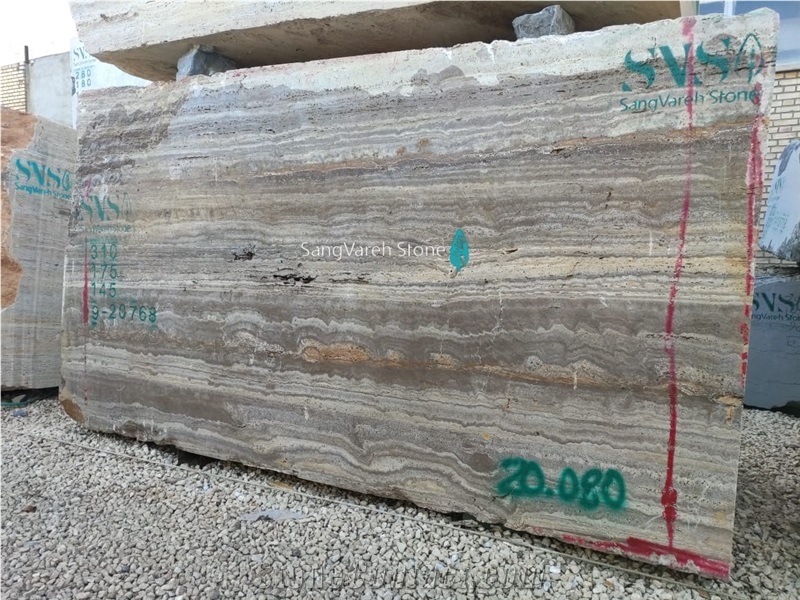 Silver Brown Travertine Blocks