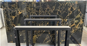 Montmartre Marble Slab, Athens Nero Portoro Marble Slab