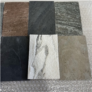 Black Ultra Thin Stone Flexible Facade Tiles Wall Cladding