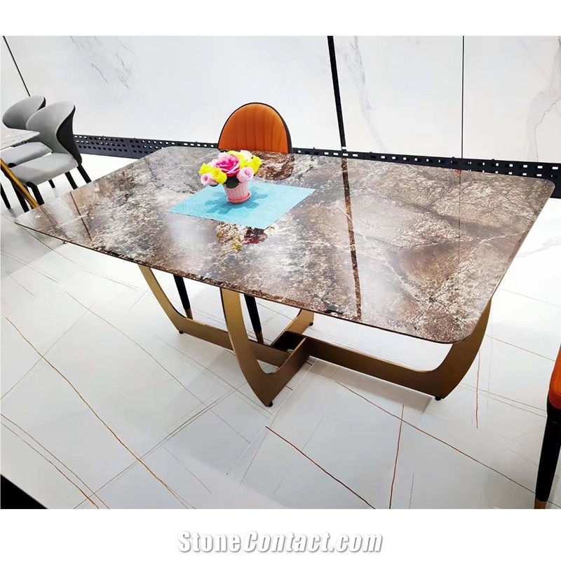 Custom Made Home Furniture Sintered Stone Dining Table