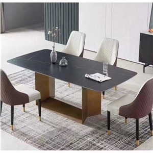 Customized Dining Room Furniture Sintered Stone Dining Table