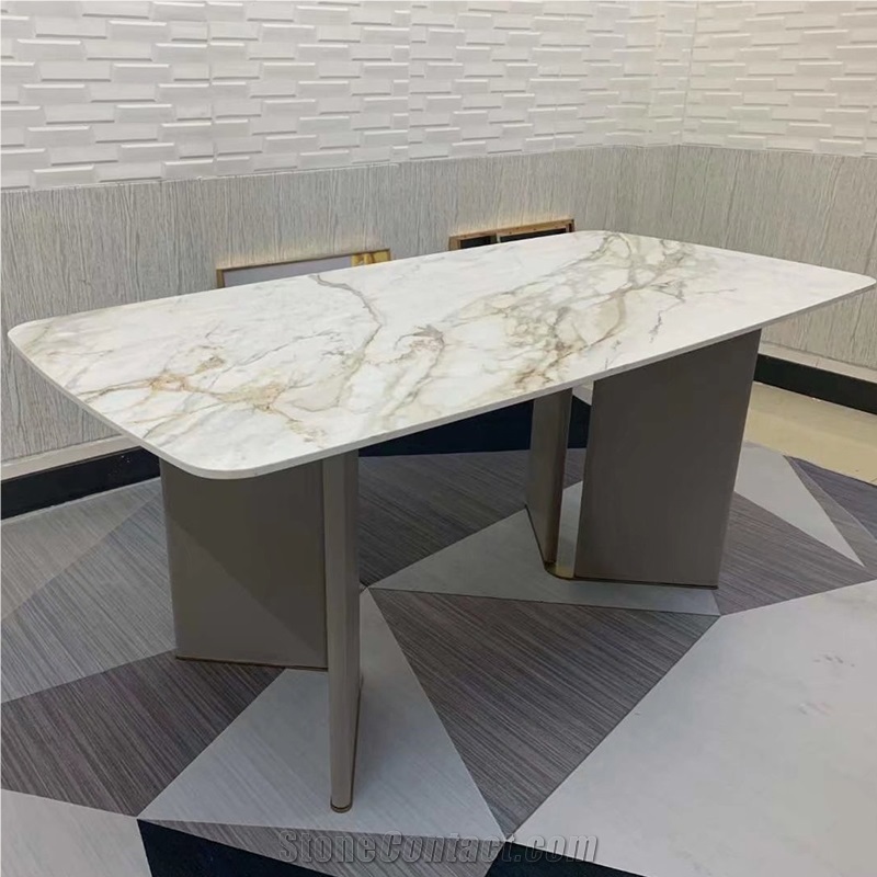 Customized Sintered Stone Dining Table For Home & Restaurant