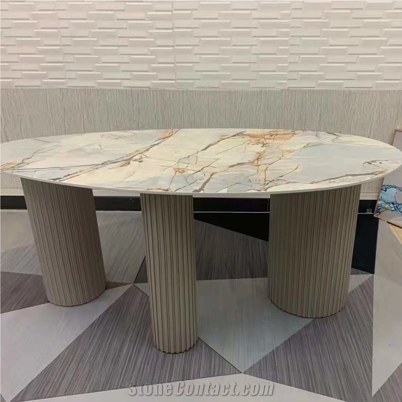 Customized Sintered Stone Dining Table For Home & Restaurant