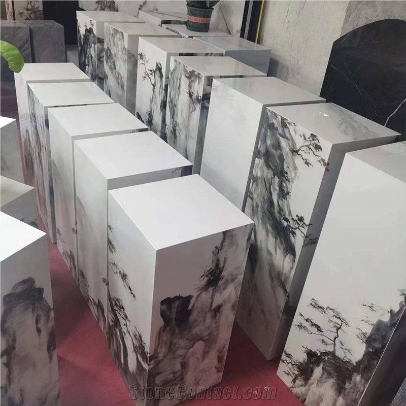 Customized Sintered Stone Plinths For Hotel Villa Decoration
