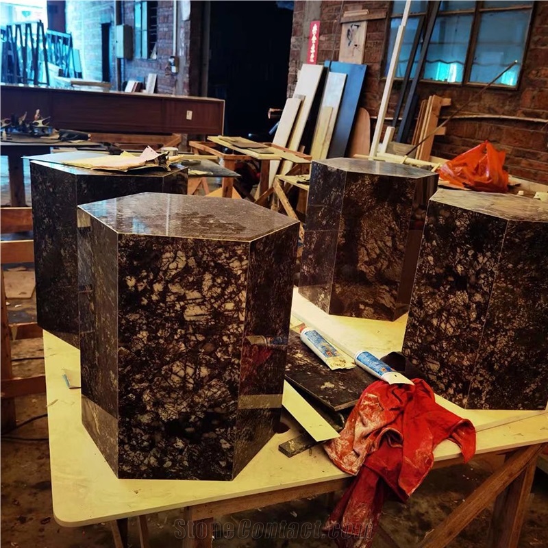 Customized Sintered Stone Plinths For Hotel Villa Decoration