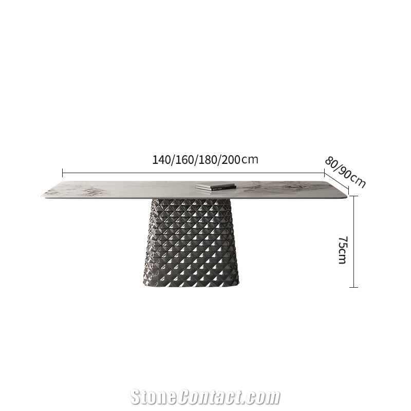 Luxury Sintered Stone Dining Table For Villa Home Decoration