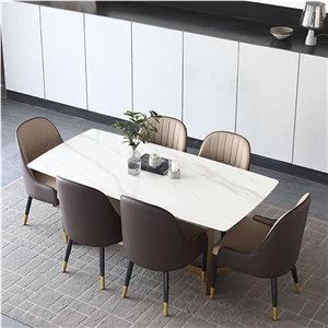 Modern Sintered Stone Dining Table Home Restaurant Design