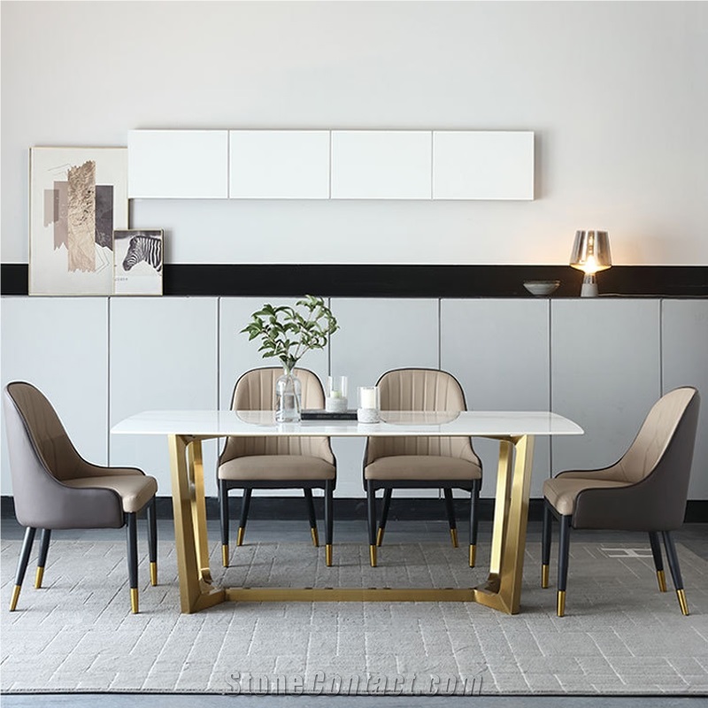 Modern Sintered Stone Dining Table Home Restaurant Design