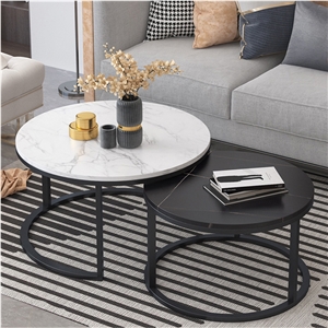 Sintered Stone Round Coffee Table Home & Office Furniture