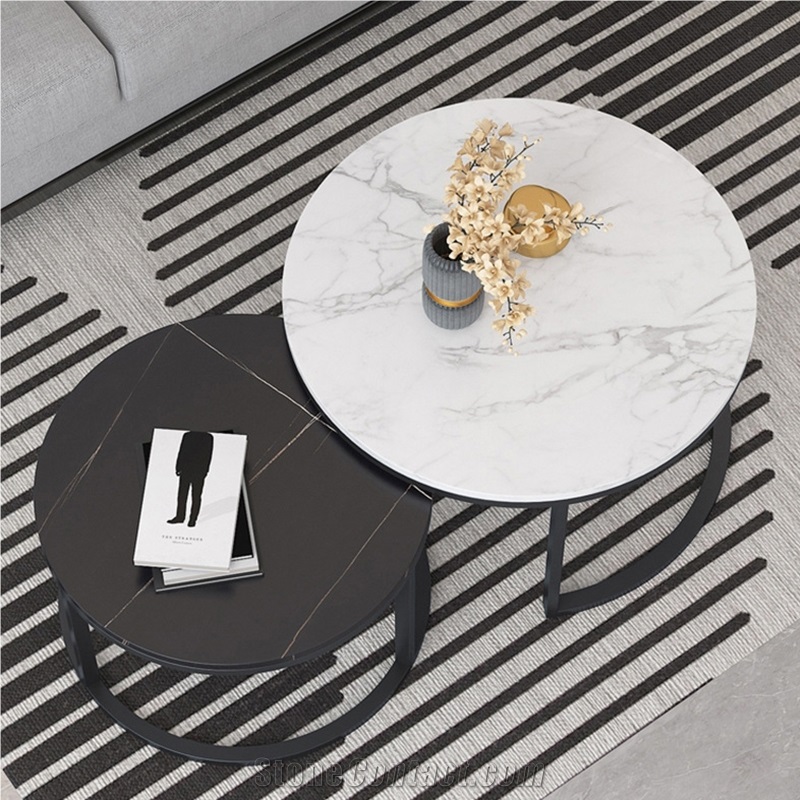 Sintered Stone Round Coffee Table Home & Office Furniture