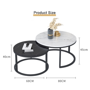 Sintered Stone Round Coffee Table Home & Office Furniture