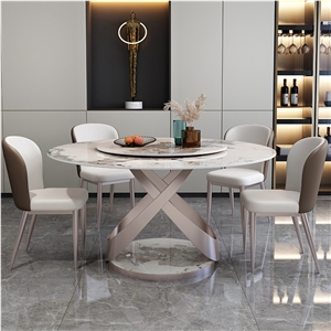 Sintered Stone Round Dining Table For Dining Room Design
