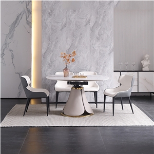 Sintered Stone Top Round Dining Room Furniture Dining Table