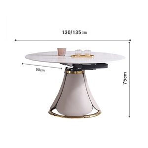 Sintered Stone Top Round Dining Room Furniture Dining Table