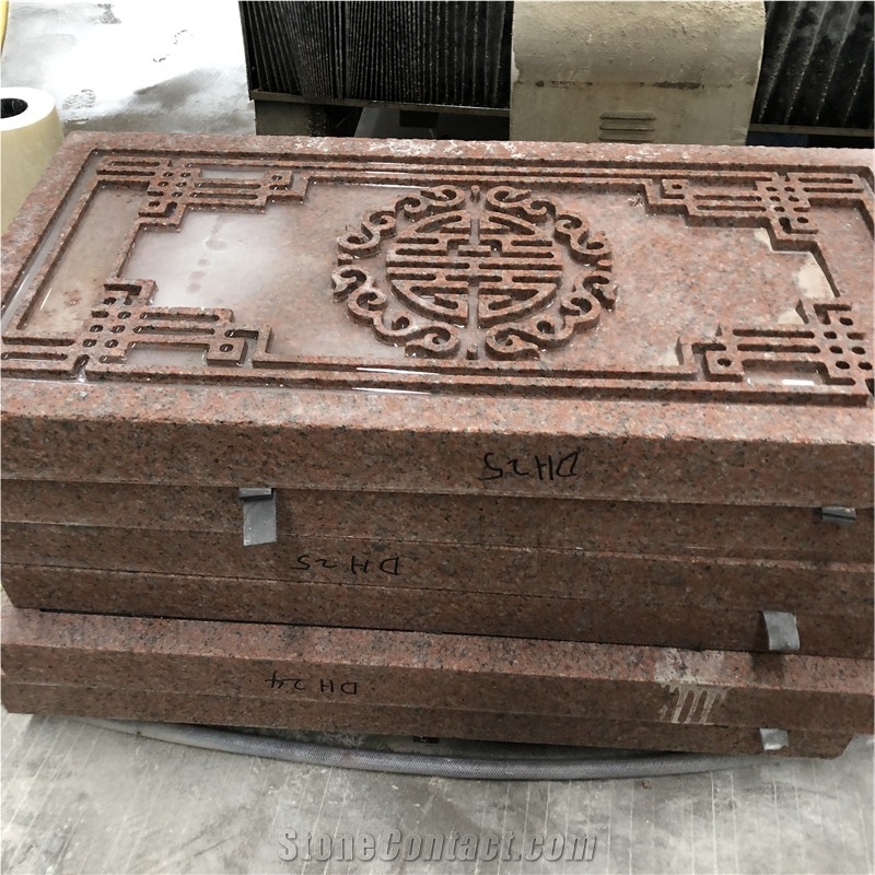 Cnc Red Granite Engraving Interior&Outdoor Wall