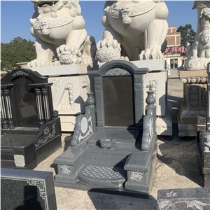 Custom Made G654 Granite Asian Gravestone, Japanese Headstone