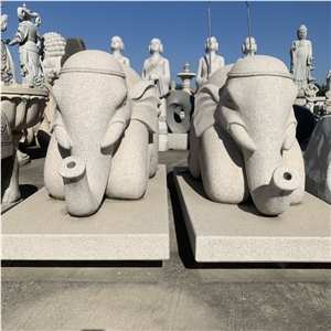 Custom Natural Stone Animal Statue Elephant Sculpture Custom Natural Stone Animal Statue Elephant Sculpture