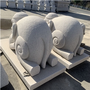 Custom Natural Stone Animal Statue Elephant Sculpture