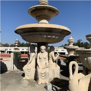 Custom Stone Fountain Villa European Style Water Landscape