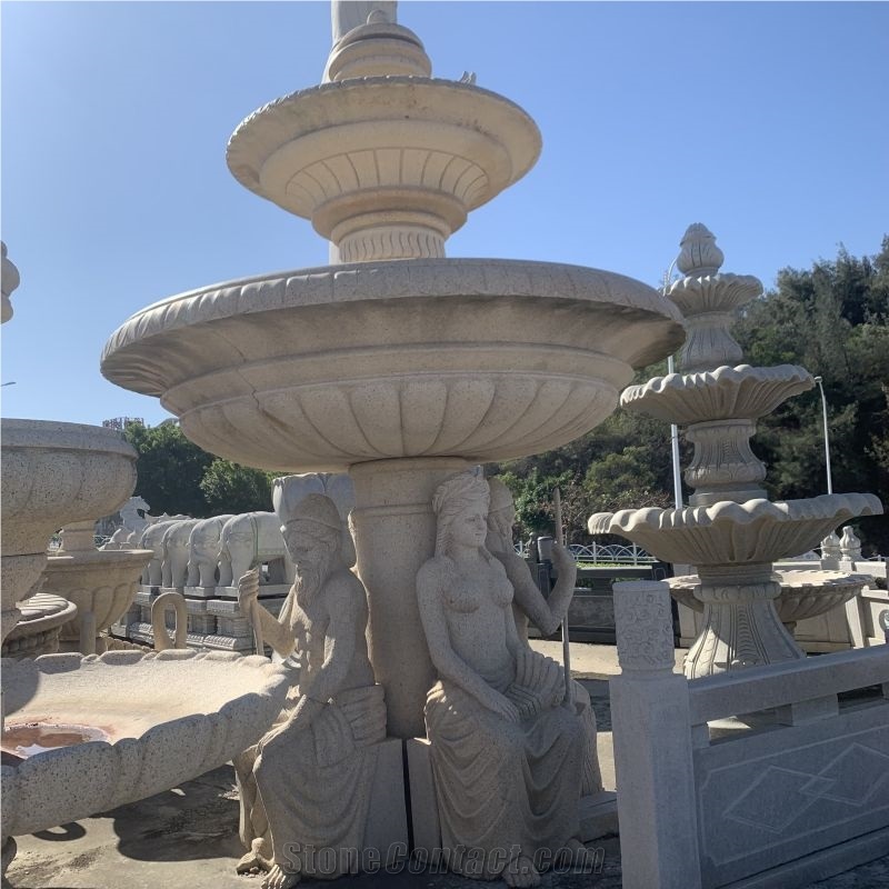Custom Stone Fountain Villa European Style Water Landscape