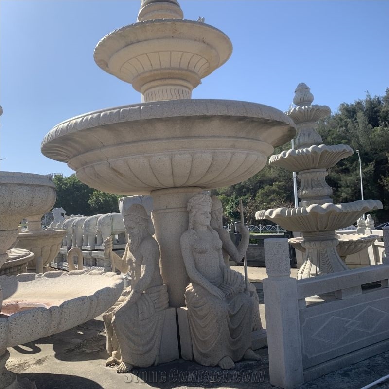 Custom Stone Fountain Villa European Style Water Landscape