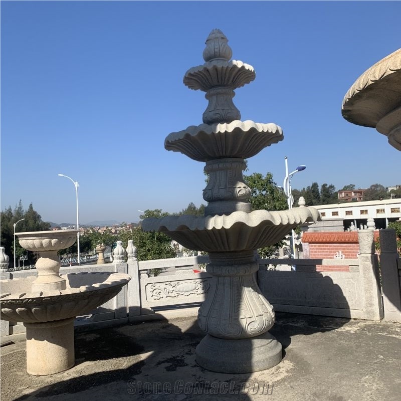 Customized Garden Handcarved Natural Stone Statue Fountain