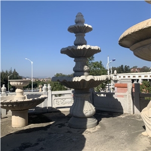 Customized Garden Handcarved Natural Stone Statue Fountain