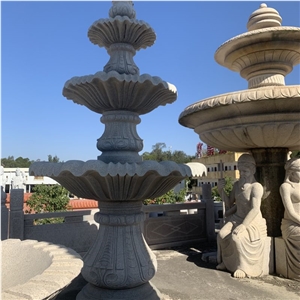 Customized Garden Handcarved Natural Stone Statue Fountain