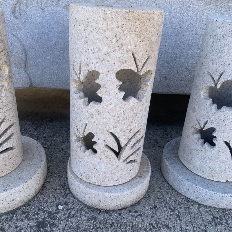 Factory Price Outdoor Stone Carving Yard Lamp Garden Lamp
