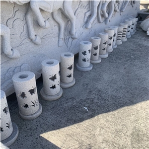 Factory Price Outdoor Stone Carving Yard Lamp Garden Lamp